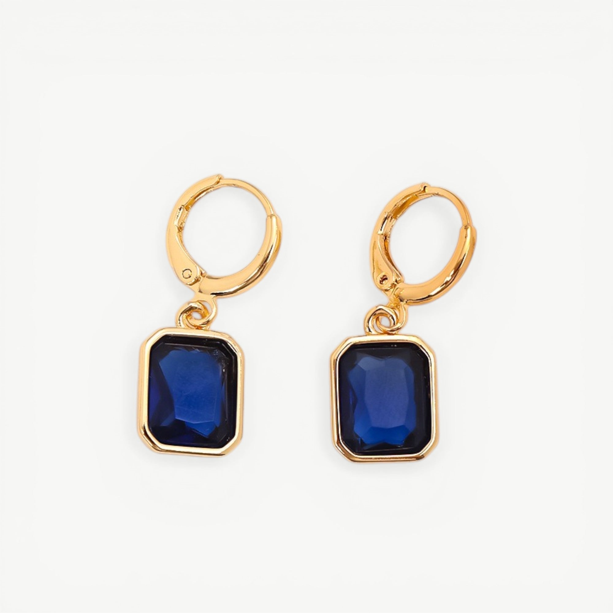 amethyst & sable soleil prism drop earrings in 18k midnight