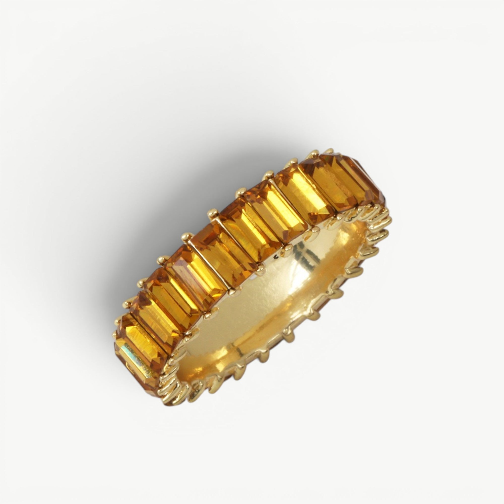 amethyst & sable soleil prism ring in amber