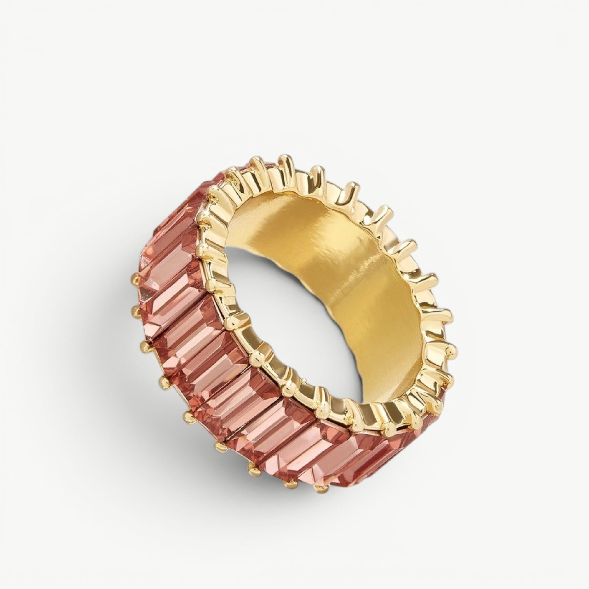 amethyst & sable soleil prism ring in blush