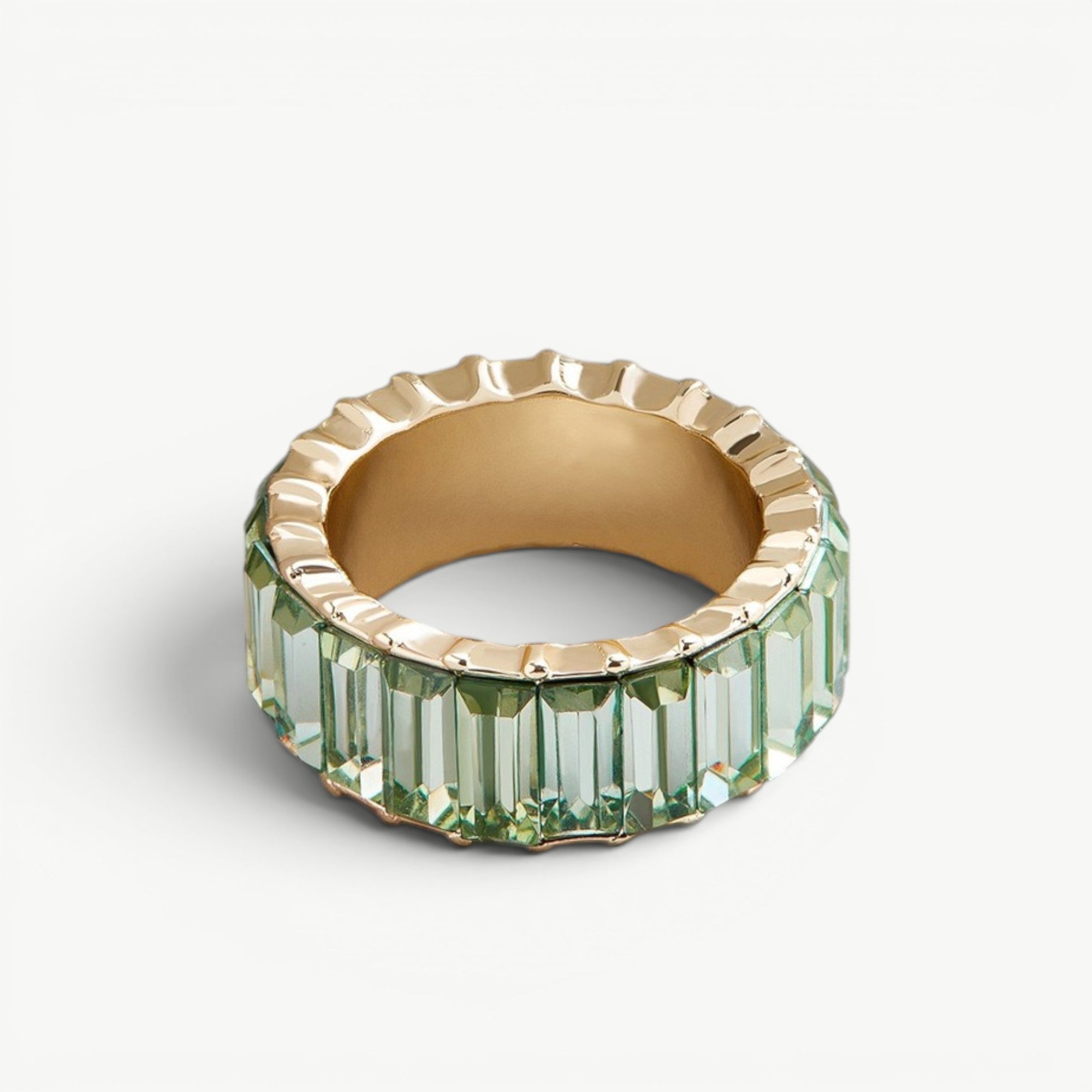 amethyst & sable soleil prism ring in sage