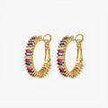 amethyst & sable soleil spectrum hoop earrings 18k gold