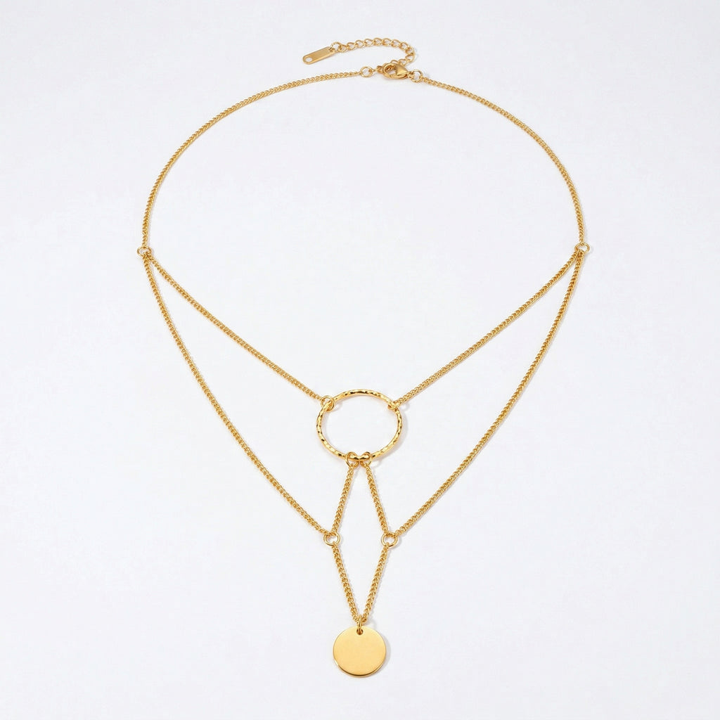 amethyst & sable aurea cascade necklace in 18k gold