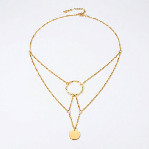 amethyst & sable aurea cascade necklace in 18k gold