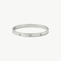 amethyst & sable luma astra bangle in silver