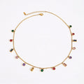 amethyst & sable soleil mosaic necklace in 18k gold