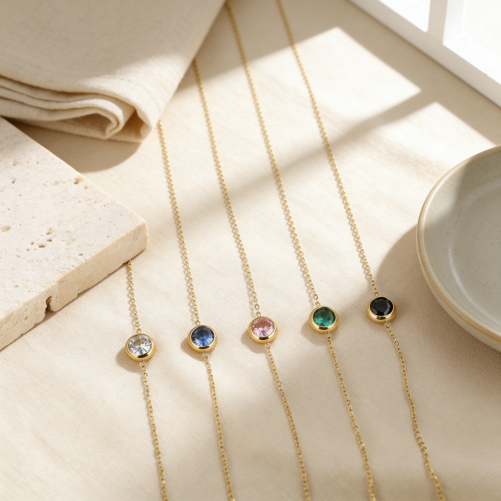amethyst & sable soleil halo bracelets in 18K gold
