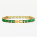 amethyst & sable soleil prism bracelet in 18k gold emerald