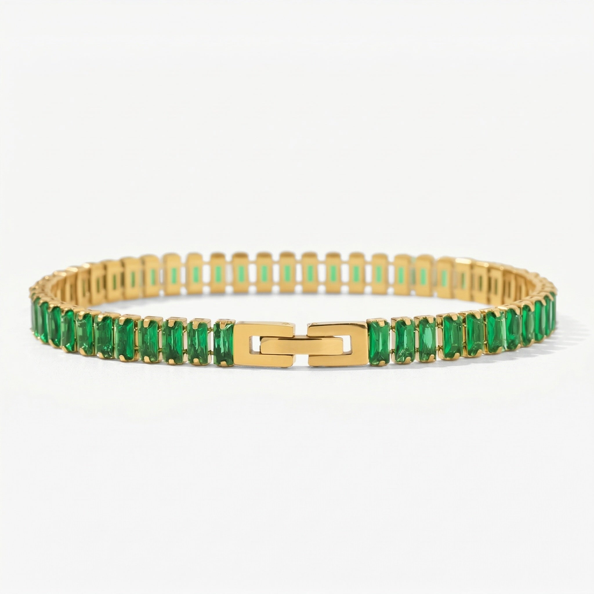 amethyst & sable soleil prism bracelet in 18k gold emerald